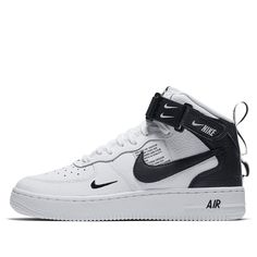 Nike Air Force 1 Mid LV8'White Black' GS White/Tour Yellow-Black AV3803-100 White Mid-top Nike Air Force 1 For Streetwear, Nike Air Force 1 Urban White, Urban Nike Air Force 1 In White, White Mid-top Nike Air Force 1, White Urban Nike Air Force 1, White Scratch-resistant Sneakers For Light Sports, White Scratch-resistant Basketball Shoes For Streetwear, Urban White Basketball Shoes For Sports, Functional White High-top Sports Sneakers