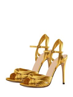 Gold Open Toe Strappy Slingback Sandals Knotted Stiletto Heels Wide Calf Cowgirl Boots, Mary Jane Shoes Black, White Block Heels, Strappy High Heels Sandals, Spot Lights, Wide Calf Boots, Slingback Sandals, Wide Boots, Leather Style