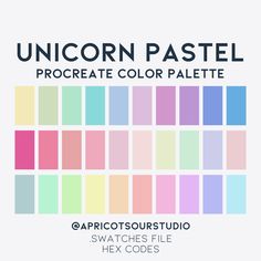 the unicorn pastel color palette