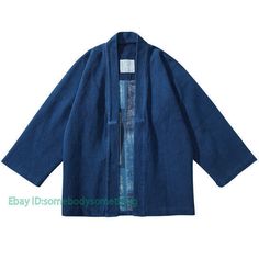 Vintage Japanese Kimono Jacket Men's Handmade Indigo Coat Casual Kimono Cardigan   Color:Blue Size:S-2XL Material:Cotton       Payment 1. Payment must be made within 7 days of auction closing (Unpaid dispute will automatically open when item is not paid in 7 days). 2. PLEASE NOTE: SHIPPING&HANDING DOES NOT INCLUDE DUTIES, LOCATL TAXES OR ANY OTHER IMPORTATION FEES. 3. Please list your special requests (color, packages, value of declaration, etc.) in the EBAY NOTES SECTION when you make payment Shipping 1. We Ship to Worldwide 2. We ship your orders within 5 business days after the payment cleared. 3. Item shipped from China via china Post Airmail, reach most of the countries within 3 to 5 weeks. 4. Delivery time depends on destination and other factors, it may takes up to 25 days. If you d Blue Cotton Outerwear With Stand Collar, Japanese Jacket, Indigo Plant, Kimono Vintage, Casual Kimono, Mens Jackets Casual, Vintage Japanese Kimono, Chore Jacket, Kendo