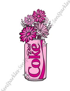 Pink Diet Coke, Diet Coke Art, Diet Coke Tattoo, Pink Diet, Diet Coke Aesthetic, Still Life With Flowers, Dope Cartoon Art, Canvas Painting Designs, Selling Prints