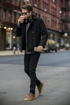 All Black Outfits Men-15 All Black Dressing Ideas for Guys Galactik Football, Casual Friday Outfit, Suits Outfits, Black Outfit Men, Trendy Fall Fashion, Fall Fashion Coats, Mens Fashion Work, Classy Suits, Mens Fashion Casual Winter