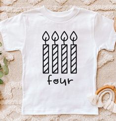 4th Birthday Toddler Shirt, Fourth Birthday Shirt, Four Natural Toddler & Youth Tee, Four Kids Birthday Shirt, Fourth Birthday Natural Tee ♥ Elegant t-shirt with round neckline and short sleeves. The loose fit and softness of the cotton gives you freedom of movement. Extremely soft and comfortable t-shirt made of 100% certified pure organic cotton, the production of which does not pollute the environment. ♥ The items are printed after the payment has been cleared within 1-3 business days, someti White Number Print Top For Birthday, Fourth Birthday Shirt, Kids Birthday Shirt, Kids Birthday Shirts, Fourth Birthday, Four Kids, Instagram Tags, Birthday Shirt, 4th Birthday