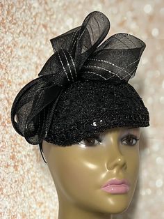 Black Sequin Lace Teardrop Rhinestone Fascinator Half Hat for Church Head Covering, Weddings, Tea Parties and Other Special Occasions The hat is trimmed with rhinestones and hat pin. The hat pin may vary.  The hat affixes to the head via a hatstring.  The hat measures approximately 6 X 8 inches. Handmade Gifts for mom, sister, wife, or yourself. Black Gatsby Style Fascinator For Evening, Black Gatsby Fascinator For Evening, Gatsby Style Black Fascinator For Parties, Black Gatsby Style Fascinator For Party, Black Gatsby Fascinator For Parties, Gatsby Style Mini Hat With Short Brim For Evening, Adjustable Gatsby Style Costume Hats For Evening, Black Gatsby Style Party Fascinator, Adjustable Gatsby Evening Headpiece