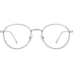 These round metal glasses have larger lenses that work well for sunglasses or glasses. The eyeglasses is fitted with adjustable nose pads for added comfort. It is available in the following colors: silver pink gold or brown. | Zenni Women's Round Prescription Eyeglasses Silver Stainless Steel Silver Round Glasses, Stud Aesthetic, Round Metal Glasses, Fancy Glasses, Round Eyeglasses Frames, Diamond Face Shape, Metal Glasses, Rim Design, Zenni Optical