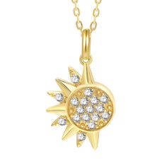 In the endless universe, the sun and the moon are bright. This sun and moon necklace set is exactly the magical charm of them. The silver moon necklace is soft and mysterious, representing the friendship of quietness and wisdom. The golden sun chain exudes warmth and vitality, symbolizing the power of light and enthusiastic friendship. You can choose for your friends or your couple. The unique magnet design can attract the sun and the moon together. This chain symbolizes beautiful friendship or love. No matter how time and space change, each other's fetters will never be broken.Plating Color: Silver, Yellow Gold Silver Sun Necklace With Sun And Moon Design, Luxury Celestial Sun And Moon Necklace, Celestial Moon-shaped Necklace With Sun And Moon Design, Yellow Gold Sun And Moon Pendant Necklace, Celestial Sun Design Pendant Necklace, Unique Magnets, Sun And Moon Necklace, Moon Necklace Silver, Golden Sun