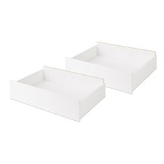 two white boxes sitting side by side