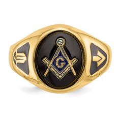 14k Yellow Gold Men's Masonic Ring Average Weight 8.28 gm, Width of Item 4 to 13MM Symbolic Rings With Polished Finish For Commemoration, Symbolic Yellow Gold Signet Ring For Commemoration, Ceremonial Hallmarked Jewelry, Classic Yellow Gold Jewelry For Father's Day, Masonic Freemason, Yellow Pearl Earrings, Brown Pearl Earrings, Birthday Pendant, Nautical Earrings