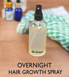 Overnight hair growth spray - BENEFITS: Witch Hazel or aloe vera – it not only helps to stimulate hair growth but it also repairs damaged… Essential Oil Hair Growth Spray, Overnight Hair Growth, Diy Hair Spray, Homemade Hair Oil, Overnight Hair, Essential Oil Hair Growth, Hair Growth Spray, Coconut Oil Hair Mask, Overnight Hairstyles