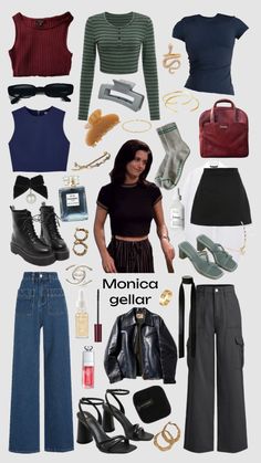 #monicageller #friends Plus Size Aesthetic Outfits, Outfit 90s, 90s Fashion Outfits, 90s Outfit