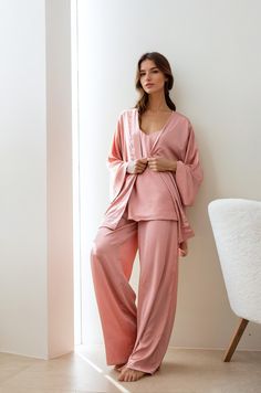 Introducing our Elegant Pink Wrap Kimono Dress, a perfect blend of tradition and modern style. This light pink wrap dress features a unique short-long hemline and airy kimono sleeves, offering a comfortable yet sophisticated look. Ideal for summer, this versatile dress can be dressed up or down for any occasion. SKU: FFT021 Pink Summer Robe With Kimono Sleeves, Pink Flowy Kimono With Kimono Sleeves, Elegant Pink Long Sleeve Kimono, Luxury Pink Long Sleeve Kimono, Robe Kim+ono, Wrap Dresses Summer, Pink Wrap Dress, Pink Wrap, Mode Kimono