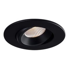 a black downlight with a white light on it