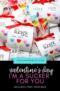 valentine's day i'm a sucker for you free printable candy lollipops