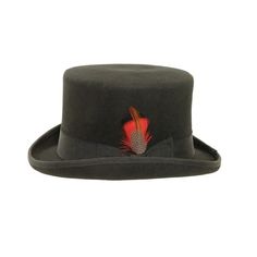 For the dapper gentleman, the Majestic | Men's Top Hat is a timeless classic that lends an air of sophistication and refinement. Crafted from sumptuous wool, this top hat exudes luxury, available in black and white carriage hat band and delicate ribbon and feather accents. Its exquisite craftsmanship will make you look and feel like a true gentleman. This sweatband is sewn in but don't sweat it. It comes with Free size adjustment pads to size it down. A $10 dollar value. Classic Cloche Hat For Fall, Classic Fall Formal Cloche Hat, Classic Fitted Fedora For Derby, Elegant Formal Hat For Fall, Elegant Formal Fall Hat, Wool Brimmed Top Hat For Kentucky Derby, Formal Fur Felt Boater Hat With Short Brim, Classic Winter Boater Hat With Curved Brim, Classic Wide Brim Cloche Hat For Formal Occasions