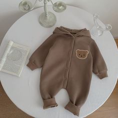 Brown Jumpsuit 02 / 66 Baby Jumpsuit Warm Cozy Long Sleeve Onesie, Cozy Solid Color Onesie For Winter, Cozy Solid Onesie For Winter, Winter Long Sleeve Solid Onesie, Winter Onesie For Playtime, Winter Playtime Solid Onesie, Winter Playtime Solid Color Onesie, Brown Winter Onesie For Playtime, Long Sleeve Onesie For Winter Playtime