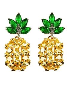 Pineapples have a sweet yet tangy flavor that makes them so good. With these pineapple earrings on, you'll show your sweet yet edgy side. Everyone is sure to be drawn to these glimmering CZ crystals that dazzle these pendant earrings! Product Details: Green & yellow CZ crystals Size: Approximately 1.5" length Closure: pushback Homemade Soup Mix, Yellow Pineapple, Best Diet Foods, Sugar Free Diet, Nutritious Smoothies, Brown Spots Removal, Ketosis Diet, Fiber Rich Foods, Fiber Rich