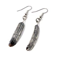 These little raven feathers are made of solid .925 sterling silver. They are double sided with  natural curves that reveal them to be wing feathers. The bails were formed by curling the quills into a circle  These lightweight well detailed feathers each measure  1-1/2" long and hang on hypoallergenic stainless steel fish hooks. These stunning earrings looks great when combined with my raven feather themed necklaces. Adjustable Silver Feather Earrings, Sterling Silver Feather Earrings Gift, Adjustable Silver Earrings With Feathers, Raven Feathers, Raven Feather, Wing Feathers, Feather Earrings Silver, Jewelry Care Instructions, Feather Charms