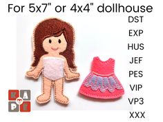 the doll is made out of felt and has a small dress on it's back