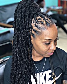 Check out @simonelovee❤️ Long Locs Hairstyles For Women, Natural Hair Accessories, Emo Hair, Dreadlock Styles, Dreads Styles, Braided Hairstyles Easy