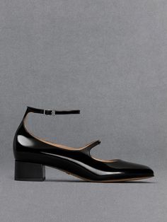 Black Box Claire Leather Mary Jane Pumps - CHARLES & KEITH US Charles And Keith, Zapatos Mary Jane, Timeless Shoes, Platform Mary Janes, White Pumps, Mary Jane Pumps, Mary Jane Heels, Charles Keith, Low Block Heels