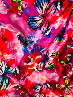 Butterfly design new exotic print on great quality of nylon spandex 4-way stretch 58/60" High quality fabrics by AlexLAFabrics  Ships worldwide from Los Angeles California USA  Content: 80% Nylon; 20% Spandex Summer Multicolor Digital Prints With All Over Print, Fitted Multicolor Summer Fabric, Butterfly Design, California Usa, Butterfly Print, Los Angeles California, Quality Fabric, Angeles, Spandex