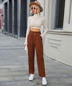 Always be comfy in the Chill Out Days Pocketed Jogger Pants in caramel that features a high rise waist. Size Guide: Gianna is 5’6” tall, and has a 33.5” bust, 24.8”waist, & 37.4” hips. She is wearing a S / US 4 / AU 8. This overall is true to size. Material: 65% Polyester, 35% cotton Feature: Relax fit. Elastic Waistband. Pocketed. Straight. Care Instructions: Machine wash / Cold hand wash Baggy Brown Pants For Fall, Baggy Brown Bottoms With Elastic Waistband, Brown High Waist Relaxed Fit Bottoms, Relaxed Fit Brown Bottoms For Fall, Brown Straight Leg Loungewear Bottoms, Casual Brown High-waisted Pants, Casual Brown Pants With Elastic Waistband, Trendy Brown Bottoms For Fall, Trendy Brown Fall Bottoms