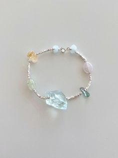 🌷Natural gemstones with original and unique design, give you clear and agile vibe 🌷Comfortable for everyday wear 🌷Easily Adjustable ✨Bracelet measures approximately 6.3 inches(16cm) long, extended chain options (we'll add it for you): 1) 1 inch (2.5cm) 2) 2 inches (5cm) 🚚FREE SHIPPING on US order over $35!! 🚚FREE SHIPPING on non-US order over $100 with code "FREESP"!! 🤎 This listing is for 1 piece 100% handmade bracelet 🥰 You might find similar style you like: https://www.etsy.com/shop/Mo Aquamarine Crystal Bracelet, Bohemian Sterling Silver Crystal Bracelet With Natural Stones, Handmade Sterling Silver Crystal Bracelet For Healing, Sterling Silver Bracelets With Natural Stones For Healing, Sterling Silver Bracelet With Natural Stones For Healing, Silver Bracelets With Gemstones And Mineral Crystal, Silver Gemstone Bracelets With Mineral Crystal, Spiritual Sterling Silver Crystal Bracelet With Natural Stones, Sterling Silver Crystal Bracelet With Natural Stones