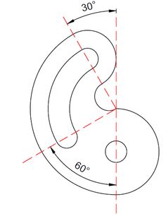 an image of a drawing with lines going through the center and two circles in the middle