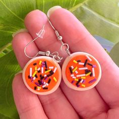 Fun Round Ear Wire Jewelry, Hypoallergenic Jewelry For Halloween Gift, Hypoallergenic Jewelry Gift For Halloween, Novelty Hypoallergenic Polymer Clay Jewelry, Hypoallergenic Round Fun Jewelry, Fun Halloween Earrings For Gifts, Fun Halloween Earrings Gift, Halloween Gift Drop Earrings, Halloween Gift Drop Earrings Jewelry