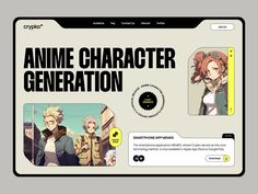 an anime character's generation is displayed on the webpage for people to see