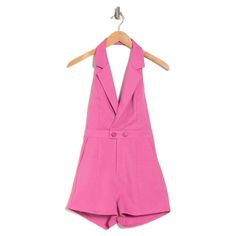 Nwot Lulu's Boardroom Cutie Pink Tweed Collared Backless Romper - Small A Confident Babe Like You Was Meant To Strut Your Stuff In The Lulus Boardroom Cutie Pink Tweed Collared Backless Romper! Lightweight Woven Tweed Fabric Shapes This Totally Adorable Romper That Has A Collared Neckline, Notched Lapels, And A Halter-Style Bodice With An Open Back. Banded Waist Has A Hidden Zip Fly With Twin Button Closures, Atop Seamed Shorts With Front Diagonal Pockets. Perfect For A Barbie Costume Retails $6 Pink Romper, Sweet Sleeveless Pink Bubble Romper, Pink Sleeveless Sweet Bubble Romper, Pink Ruffle Bubble Romper For Playwear, Pink Sweet Cotton Bubble Romper, Playful Pink Cotton Bubble Romper, Lulu Pants, Backless Romper, Pink Tweed