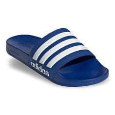 Wear these adidas Adilette Men's Shower slide sandals around your house or out on the town.Click this FOOTWEAR GUIDE to find the perfect fit and more!SHOE FEATURESThree stripe brandingadidas logoSHOE CONSTRUCTIONSynthetic, textile upperTextile liningRubber outsoleSHOE DETAILSOpen toeSlip-onFoam footbed Size: 13. Color: Blue. Gender: male. Age Group: adult. Men Shower, Mens Slide Sandals, Logo Shoes, Adidas Adilette, Mens Slides, Shoe Size Chart, Men Shoes Size, Adidas Logo, Slide Sandals