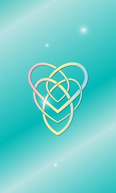 a heart shaped knot on a blue background