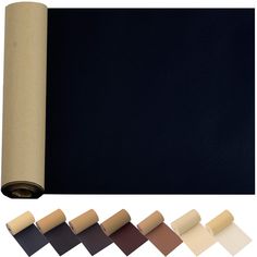 a roll of black vinyl with different colors