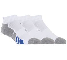 Cushioned comfort combines with athletic style in the SKECHERS 3 Pack of Men's Half Terry Quarter Crew Athletic Socks.  Soft nylon poly knit half-terry fabric in a quarter crew length ankle height sport sock with contrast color detail and padded comfort. Moisture-wicking Comfortable Sporty Socks, Comfortable Moisture-wicking Sporty Socks, Comfortable Sporty Socks For Sports, Comfortable Sporty Sweat-resistant Socks, Sporty Gray Sports Socks, Sporty Gray Socks For Sports, Sporty Gray Sweat-resistant Socks, Sporty Gray Workout Socks, Boys Socks