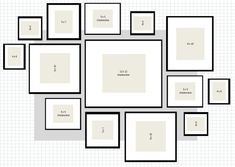 a bunch of squares are arranged in the shape of a square with numbers on each side