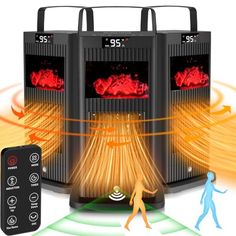 two speakers are connected to an appliance with the same color and size as they appear in this graphic