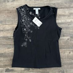 Brand New Sleeveless Shirt Black Sleeveless Grunge Vest, Fitted Sleeveless Grunge T-shirt, Black Sleeveless Y2k Camisole, Black Coquette Sleeveless Camisole, Black Cotton Grunge Tank Top, Sleeveless Shirt, Fancy Dresses, Black Shirt, Brand New