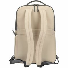 Whether you’re looking for traveling or work companion, the 15” Newport Backpack fits the bill. It wouldn’t be out of place strolling down brownstone-lined streets or beach neighborhoods, and doubles as a small backpack for your work accessories.Designed to fit slim laptops or tablets, it offers ample space for travel essentials and everyday accessories. High-density water-repellent twill nylon and leatherette accents have been woven together to form a highly durable layer that helps protect it Modern Beige Backpack For Travel, Beige Travel Backpack Functional Style, Casual Beige Laptop Bag For Travel, Casual Brown Backpack For Commuting, Everyday Beige Nylon Backpack, Frill Shorts, Work Accessories, Laptop Bag For Women, Luggage Straps