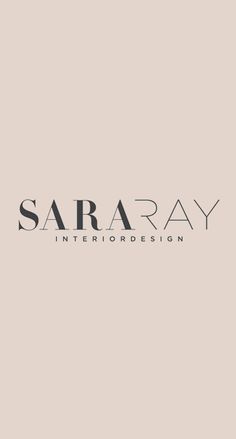 the logo for sara ray interior design, which is designed by person and has been changed to