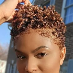 Blonde Natural Short Hair Black Women, Blond Short Natural Hair Black Women, Short Curly Blonde Hair Natural Black Women, Blonde 4c Natural Hair Short, Blonde Coily Hair, Tapered Natural Hair Cut, Natural Hair Doll