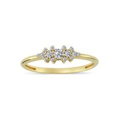 Diamond Cluster Engagement Ring in 14k Gold, Delicate Micro Pave Diamond Stacking Ring, Dainty Promise Ring, Diamond Anniversary Ring, Gift For Her *Ring Thickness: 1.30 mm *Stone(s): 100% Natural Diamond (Diamond Diameter: 0,90mm to 2,20mm (15pcs) *Carat: 0,15ct *Color: F-G *Cut & Clarity: VS-SI *Metal: 14K Gold *Polish: Shinny Our designs are flexible and can be made in white, yellow or rose gold at your preference in shiny or matte finish! CUSTOM ORDERS: We welcome all kinds of Custom ord Dainty Promise Ring, Dainty Wedding Band, Minimalist Diamond Rings, Dainty Diamond Ring, Dainty Engagement Rings, Diamond Cluster Engagement Ring, Baguette Diamond Rings, Diamond Stacking Rings, Diamond Promise Rings