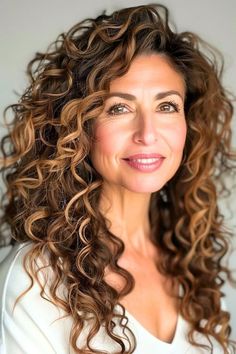 Long Blonde Curls, Medium Length Curly Hair, Natural Curly Hair Cuts, Hairstyles For Women Over 60, Curly Hair Photos, Natural Curly Hair, Long Bob Hairstyles, Curly Hair Cuts