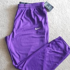 New With Tag Nike Dry Fit Pants In Purple. Plus Size Tall 3x. 100% Polyester. Measurements: 21" Across Elastic Waist With Ties 30" Across Hips, 33" Inseam To Cuff 14" Rise. Nike Joggers, Tall Pants, Fit Pants, Nike Pants, Workout Pants, Track Pants, Nike Women, Pant Jumpsuit, Elastic Waist