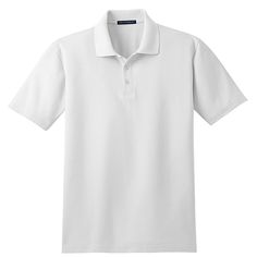 We've taken our classic silhouette and added superior wrinkle and shrink resistance. Odor-fighting properties help minimize odor. We completed the polo with a soil-release finish for long-lasting, professional wear. Custom Port Authority - Stain-Resistant Polo Shirt in White Size Medium | Cotton/Poly Pique | Apparel | Polo Shirts Classic Solid Color Golf Tops, Classic Solid Polo Shirt For Golf, Classic Solid Polo Shirt, Classic Polo Shirt For Golf, Classic Solid Color Polo Shirt, Classic Moisture-wicking Solid Color Tops, White Collared Polo Shirt With Moisture-wicking, White Moisture-wicking Collared Polo Shirt, Classic White Golf Shirt