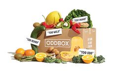 an odd box filled with lots of different fruits and vegetables