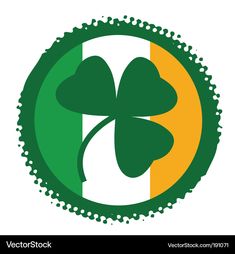 a shamrock with three leaf clovers in a circle