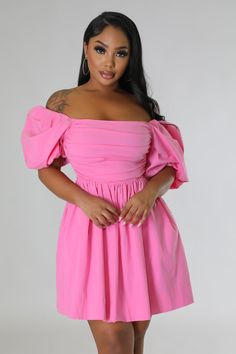 Trendy Off-shoulder Dress, Fitted Off-shoulder Cotton Mini Dress, Fitted Cotton Off-shoulder Mini Dress, Trendy Off-shoulder Ruched Dress, Cotton Ruched Mini Dress For Party, Ruched Cotton Mini Dress For Parties, Flirty Ruched Cotton Dress, Off-shoulder Cotton Mini Dress For Party, Cotton Puff Sleeve Party Dress