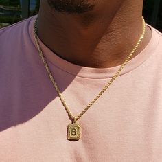 Our Vintage Initial Necklace is the perfect piece to add to any outfit! Customize it with your initial or someone else's. MATERIAL: 18k gold, stainless steel ✔ Non Tarnish ✔ Handmade ✔ Hypoallergenic ✔ Water Resistant LENGTH: ﻿19 inches unless otherwise specified Mens Jewelry Necklace Gold, Men Initial Necklace, Mens Initial Necklace, Men’s Gold Necklace, Men’s Gold Jewelry, Named Necklaces, Men Gold Necklace, Mens Gold Necklace, Name Necklace For Men