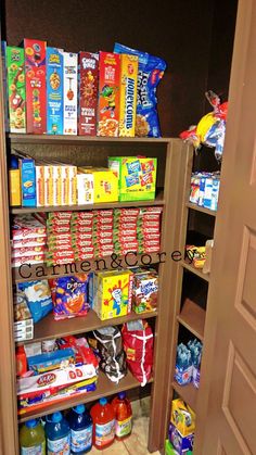 a pantry filled with lots of food and snacks